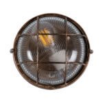 GLOBOSTAR® BOATLIGHT 61587 Vintage Φωτιστικό Καραβοχελώνα Τοίχου & Οροφής με Ντουί 1 x E27 AC 220-240V Αδιάβροχο IP65 - Χάλκινο Εφέ Σκουριάς Ματ - Μ17.5 x Π17.5 x Υ9cm - Image 4