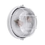 GLOBOSTAR® BOATLIGHT 61588 Vintage Φωτιστικό Καραβοχελώνα Τοίχου & Οροφής με Ντουί 2 x E27 AC 220-240V Αδιάβροχο IP65 - Λευκό Ματ - Μ24 x Π24 x Υ11cm - Image 3