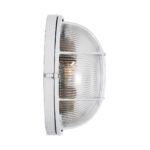 GLOBOSTAR® BOATLIGHT 61588 Vintage Φωτιστικό Καραβοχελώνα Τοίχου & Οροφής με Ντουί 2 x E27 AC 220-240V Αδιάβροχο IP65 - Λευκό Ματ - Μ24 x Π24 x Υ11cm - Image 5