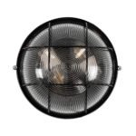 GLOBOSTAR® BOATLIGHT 61589 Vintage Φωτιστικό Καραβοχελώνα Τοίχου & Οροφής με Ντουί 2 x E27 AC 220-240V Αδιάβροχο IP65 - Μαύρο Ματ - Μ24 x Π24 x Υ11cm - Image 4