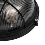 GLOBOSTAR® BOATLIGHT 61589 Vintage Φωτιστικό Καραβοχελώνα Τοίχου & Οροφής με Ντουί 2 x E27 AC 220-240V Αδιάβροχο IP65 - Μαύρο Ματ - Μ24 x Π24 x Υ11cm - Image 7