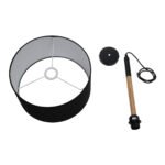 GLOBOSTAR® BRONX 01517 Μοντέρνο Κρεμαστό Φωτιστικό Οροφής με Ντουί 1 x E27 AC 220-240V IP20 - Μαύρο & Μπεζ - Μ35 x Π35 x Υ50cm - Image 12