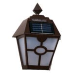 GloboStar® 71493 Αυτόνομο Ηλιακό Φωτιστικό Τοίχου Καφέ LED SMD 1W 40lm με Ενσωματωμένη Μπαταρία 600mAh - Φωτοβολταϊκό Πάνελ με Αισθητήρα Ημέρας-Νύχτας IP65 Ψυχρό Λευκό 6000K - Image 6