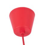 GLOBOSTAR® CABLITO 61551 Μοντέρνο Κρεμαστό Φωτιστικό Οροφής με Ντουί 1 x E27 AC 220-240V IP20 - Κόκκινο - Μ4 x Π4 x Υ110cm - Image 3