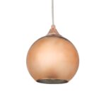 GLOBOSTAR® CANDELA 01309 Μοντέρνο Κρεμαστό Φωτιστικό Οροφής με Ντουί 1 x E27 AC 220-240V IP20 - Χάλκινο - Μ15 x Π15 x Υ13cm - Image 2