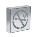 GloboStar® SENSATI 75652 Φωτιστικό Τοίχου Ένδειξης NO SMOKING LED 1W AC 220-240V IP20 - Σώμα Αλουμινίου - Μ11 x Π11 x Υ3cm - Κόκκινο - Image 2