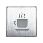 GloboStar® SENSATI 75661 Φωτιστικό Τοίχου Ένδειξης HOT COFFEE LED 1W AC 220-240V IP20 - Σώμα Αλουμινίου - Μ11 x Π11 x Υ3cm - Πορτοκαλί - Image 3