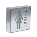 GloboStar® SENSATI 75655 Φωτιστικό Τοίχου Ένδειξης TOILET WOMAN LED 1W AC 220-240V IP20 - Σώμα Αλουμινίου - Μ11 x Π11 x Υ3cm - Κόκκινο - Image 2