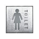 GloboStar® SENSATI 75655 Φωτιστικό Τοίχου Ένδειξης TOILET WOMAN LED 1W AC 220-240V IP20 - Σώμα Αλουμινίου - Μ11 x Π11 x Υ3cm - Κόκκινο - Image 3