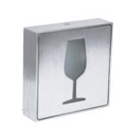 GloboStar® SENSATI 75662 Φωτιστικό Τοίχου Ένδειξης GLASS OF WINE LED 1W AC 220-240V IP20 - Σώμα Αλουμινίου - Μ11 x Π11 x Υ3cm - Πορτοκαλί - Image 2