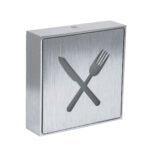 GloboStar® SENSATI 75660 Φωτιστικό Τοίχου Ένδειξης RESTAURANT FORK & KNIFE LED 1W AC 220-240V IP20 - Σώμα Αλουμινίου - Μ11 x Π11 x Υ3cm - Πορτοκαλί - Image 2