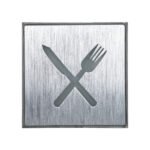 GloboStar® SENSATI 75660 Φωτιστικό Τοίχου Ένδειξης RESTAURANT FORK & KNIFE LED 1W AC 220-240V IP20 - Σώμα Αλουμινίου - Μ11 x Π11 x Υ3cm - Πορτοκαλί - Image 3