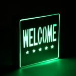 GloboStar® SENSATI 75658 Φωτιστικό Τοίχου Ένδειξης WELCOME 5 STARS LED 1W AC 220-240V IP20 - Σώμα Αλουμινίου - Μ11 x Π11 x Υ3cm - Πράσινο - Image 5