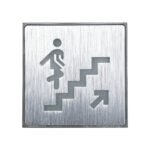 GLOBOSTAR® SENSATI 75659 Διακοσμητικό Φωτιστικό Τοίχου Ένδειξης / Σήμανσης "STAIRS UP ARROW" LED 1W 40lm 90° AC 220-240V IP20 Πράσινο - Νίκελ Βούρτσας - Μ11 x Π11 x Υ3cm - 2 Χρόνια Εγγύηση - Image 3