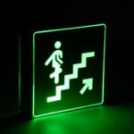 GLOBOSTAR® SENSATI 75659 Διακοσμητικό Φωτιστικό Τοίχου Ένδειξης / Σήμανσης "STAIRS UP ARROW" LED 1W 40lm 90° AC 220-240V IP20 Πράσινο - Νίκελ Βούρτσας - Μ11 x Π11 x Υ3cm - 2 Χρόνια Εγγύηση - Image 5