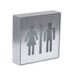 GloboStar® SENSATI 75656 Φωτιστικό Τοίχου Ένδειξης WC MAN & WOMAN LED 1W AC 220-240V IP20 - Σώμα Αλουμινίου - Μ11 x Π11 x Υ3cm - Πράσινο - Image 2