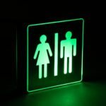 GloboStar® SENSATI 75656 Φωτιστικό Τοίχου Ένδειξης WC MAN & WOMAN LED 1W AC 220-240V IP20 - Σώμα Αλουμινίου - Μ11 x Π11 x Υ3cm - Πράσινο - Image 5