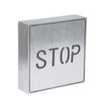 GloboStar® SENSATI 75653 Φωτιστικό Τοίχου Ένδειξης STOP LED 1W AC 220-240V IP20 - Σώμα Αλουμινίου - Μ11 x Π11 x Υ3cm - Κόκκινο - Image 2