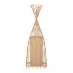 GLOBOSTAR® AZORES 01753 Boho Επιδαπέδιο Φωτιστικό με Ντουί 1 x E27 AC 220-240V IP20 - Μπεζ - Μ30 x Π30 x Υ90cm - Image 2