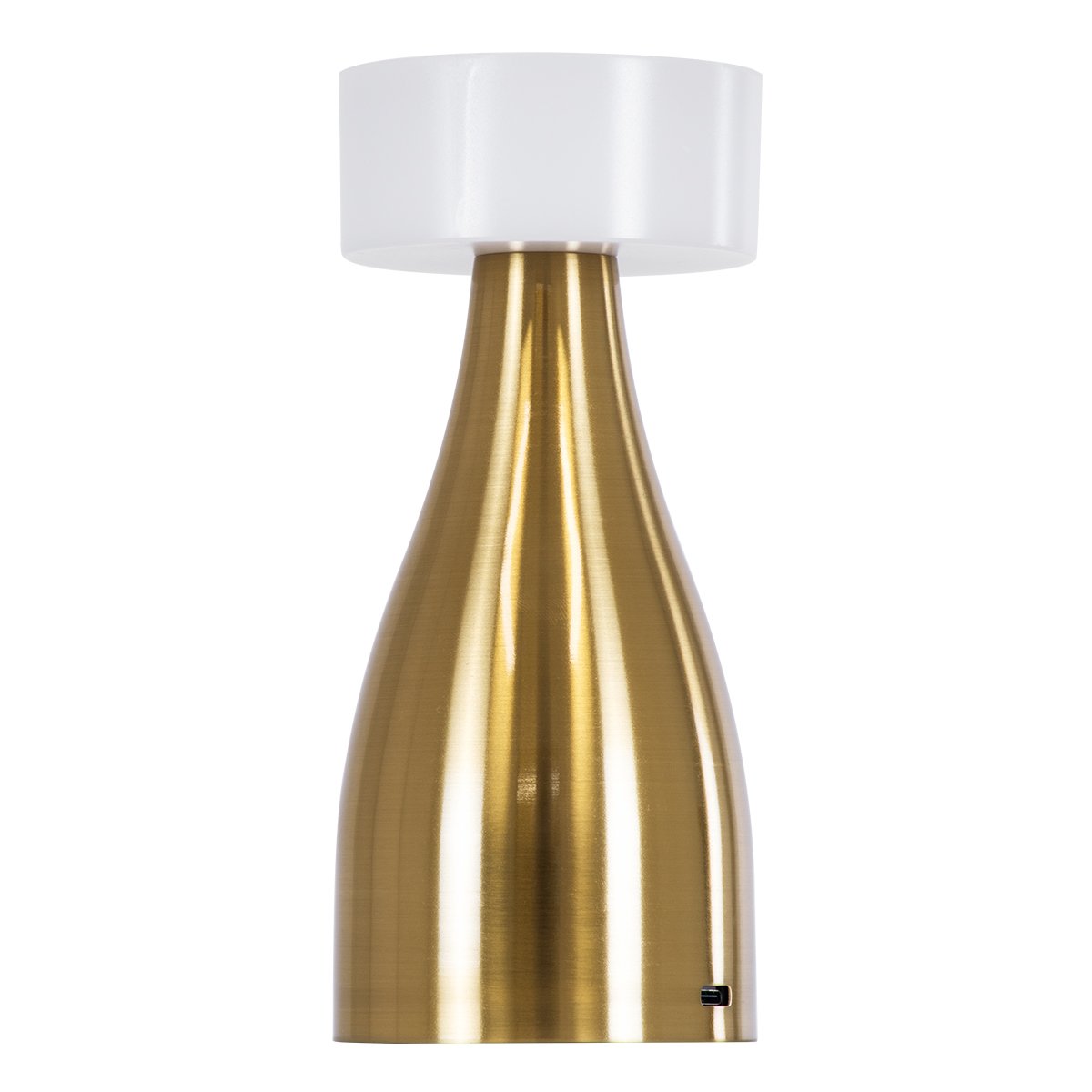 76470_0 GloboStar® DOLLY 76470 Επαναφορτιζόμενο Επιτραπέζιο Φωτιστικό Πορτατίφ LED 1.5W 105lm 120° DC 5V IP44 CCT Ultra Θερμό 1500K - Φυσικό Λευκό 4500K - Ψυχρό Λευκό 6000K Dimmable Χρυσό & Λευκό Πλαστικό - Μ9 x Π9 x Υ21cm - 2 Χρόνια Εγγύηση - Image 1