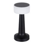 GloboStar® NANNA 76472 Επαναφορτιζόμενο Επιτραπέζιο Φωτιστικό Πορτατίφ LED 1.5W 105lm 120° DC 5V IP44 CCT Ultra Θερμό 1500K - Φυσικό Λευκό 4500K - Ψυχρό Λευκό 6000K Dimmable Μαύρο & Λευκό Πλαστικό - Μ9 x Π9 x Υ21cm - 2 Χρόνια Εγγύηση - Image 4