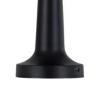 GloboStar® NANNA 76472 Επαναφορτιζόμενο Επιτραπέζιο Φωτιστικό Πορτατίφ LED 1.5W 105lm 120° DC 5V IP44 CCT Ultra Θερμό 1500K - Φυσικό Λευκό 4500K - Ψυχρό Λευκό 6000K Dimmable Μαύρο & Λευκό Πλαστικό - Μ9 x Π9 x Υ21cm - 2 Χρόνια Εγγύηση - Image 5