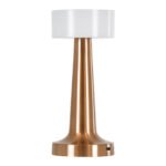 GloboStar® NANNA 76474 Επαναφορτιζόμενο Επιτραπέζιο Φωτιστικό Πορτατίφ LED 1.5W 105lm 120° DC 5V IP44 CCT Ultra Θερμό 1500K - Φυσικό Λευκό 4500K - Ψυχρό Λευκό 6000K Dimmable Χάλκινο & Λευκό Πλαστικό - Μ9 x Π9 x Υ21cm - 2 Χρόνια Εγγύηση - Image 3