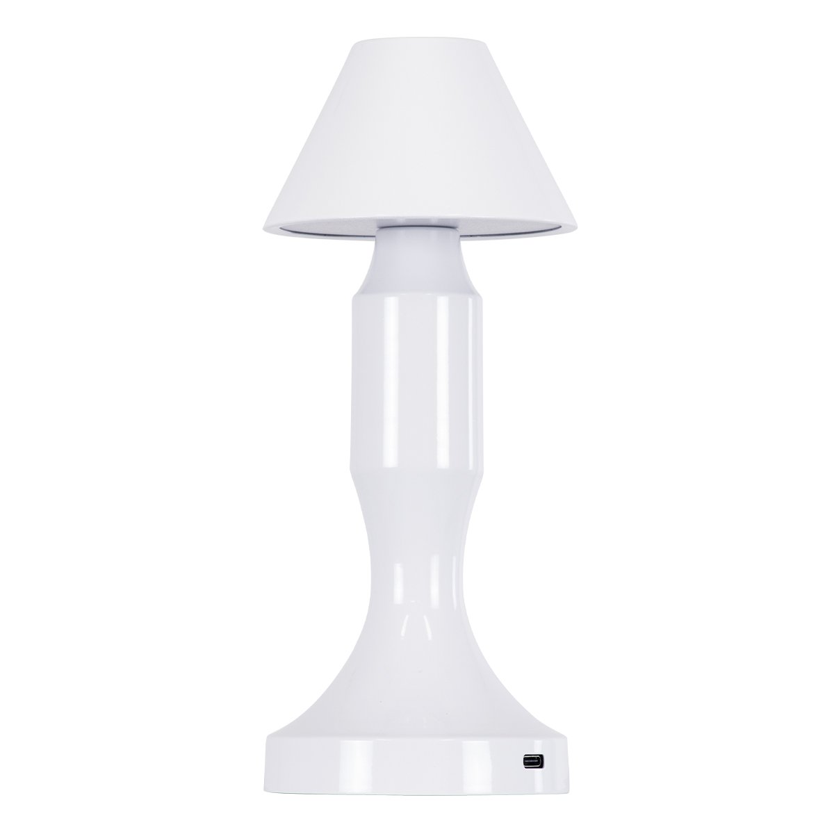 76476_0 GloboStar® LUNNA 76476 Επαναφορτιζόμενο Επιτραπέζιο Φωτιστικό Πορτατίφ LED 1.5W 105lm 120° DC 5V IP44 CCT Ultra Θερμό 1500K - Φυσικό Λευκό 4500K - Ψυχρό Λευκό 6000K Dimmable Λευκό Πλαστικό - Μ9 x Π9 x Υ23cm- 2 Χρόνια Εγγύηση - Image 1