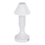 GloboStar® LUNNA 76476 Επαναφορτιζόμενο Επιτραπέζιο Φωτιστικό Πορτατίφ LED 1.5W 105lm 120° DC 5V IP44 CCT Ultra Θερμό 1500K - Φυσικό Λευκό 4500K - Ψυχρό Λευκό 6000K Dimmable Λευκό Πλαστικό - Μ9 x Π9 x Υ23cm- 2 Χρόνια Εγγύηση - Image 4