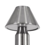 GloboStar® LUNNA 76478 Επαναφορτιζόμενο Επιτραπέζιο Φωτιστικό Πορτατίφ LED 1.5W 105lm 120° DC 5V IP44 CCT Ultra Θερμό 1500K - Φυσικό Λευκό 4500K - Ψυχρό Λευκό 6000K Dimmable Ασημί Πλαστικό - Μ9 x Π9 x Υ23cm - 2 Χρόνια Εγγύηση - Image 7