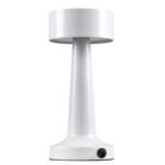 GloboStar® BELLA 76502 Επαναφορτιζόμενο Επιτραπέζιο Φωτιστικό Πορτατίφ LED 1.5W 105lm 120° DC 5V IP44 Θερμό Λευκό 2700K Dimmable Λευκό Αλουμίνιο - Μ9 x Π9 x Υ21cm - 2 Xρόνια Εγγύηση