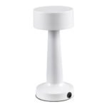 GloboStar® BELLA 76502 Επαναφορτιζόμενο Επιτραπέζιο Φωτιστικό Πορτατίφ LED 1.5W 105lm 120° DC 5V IP44 Θερμό Λευκό 2700K Dimmable Λευκό Αλουμίνιο - Μ9 x Π9 x Υ21cm - 2 Xρόνια Εγγύηση - Image 5