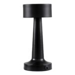 GloboStar® BELLA 76503 Επαναφορτιζόμενο Επιτραπέζιο Φωτιστικό Πορτατίφ LED 1.5W 105lm 120° DC 5V IP44 Θερμό Λευκό 2700K Dimmable Μαύρο Αλουμίνιο - Μ9 x Π9 x Υ21cm - 2 Xρόνια Εγγύηση - Image 4
