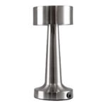 GloboStar® BELLA 76504 Επαναφορτιζόμενο Επιτραπέζιο Φωτιστικό Πορτατίφ LED 1.5W 105lm 120° DC 5V IP44 Θερμό Λευκό 2700K Dimmable Ασημί Αλουμίνιο - Μ9 x Π9 x Υ21cm - 2 Xρόνια Εγγύηση - Image 4