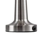 GloboStar® BELLA 76504 Επαναφορτιζόμενο Επιτραπέζιο Φωτιστικό Πορτατίφ LED 1.5W 105lm 120° DC 5V IP44 Θερμό Λευκό 2700K Dimmable Ασημί Αλουμίνιο - Μ9 x Π9 x Υ21cm - 2 Xρόνια Εγγύηση - Image 6