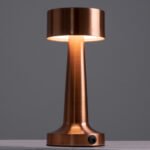 GloboStar® BELLA 76505 Επαναφορτιζόμενο Επιτραπέζιο Φωτιστικό Πορτατίφ LED 1.5W 105lm 120° DC 5V IP44 Θερμό Λευκό 2700K Dimmable Χάλκινο Αλουμίνιο - Μ9 x Π9 x Υ21cm - 2 Xρόνια Εγγύηση - Image 3