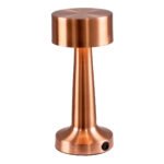 GloboStar® BELLA 76505 Επαναφορτιζόμενο Επιτραπέζιο Φωτιστικό Πορτατίφ LED 1.5W 105lm 120° DC 5V IP44 Θερμό Λευκό 2700K Dimmable Χάλκινο Αλουμίνιο - Μ9 x Π9 x Υ21cm - 2 Xρόνια Εγγύηση - Image 5