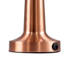 GloboStar® BELLA 76505 Επαναφορτιζόμενο Επιτραπέζιο Φωτιστικό Πορτατίφ LED 1.5W 105lm 120° DC 5V IP44 Θερμό Λευκό 2700K Dimmable Χάλκινο Αλουμίνιο - Μ9 x Π9 x Υ21cm - 2 Xρόνια Εγγύηση - Image 6