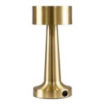 GloboStar® BELLA 76506 Επαναφορτιζόμενο Επιτραπέζιο Φωτιστικό Πορτατίφ LED 1.5W 105lm 120° DC 5V IP44 Θερμό Λευκό 2700K Dimmable Χρυσό Αλουμίνιο - Μ9 x Π9 x Υ21cm - 2 Xρόνια Εγγύηση - Image 4