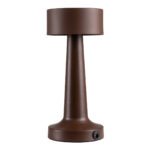GloboStar® BELLA 76507 Επαναφορτιζόμενο Επιτραπέζιο Φωτιστικό Πορτατίφ LED 1.5W 105lm 120° DC 5V IP44 Θερμό Λευκό 2700K Dimmable Καφέ Αλουμίνιο - Μ9 x Π9 x Υ21cm - 2 Xρόνια Εγγύηση - Image 4