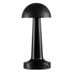 GloboStar® COCO 76509 Επαναφορτιζόμενο Επιτραπέζιο Φωτιστικό Πορτατίφ LED 1.5W 105lm 120° DC 5V IP44 Θερμό Λευκό 2700K Dimmable Μαύρο Αλουμίνιο - Μ10 x Π10 x Υ22cm - 2 Xρόνια Εγγύηση - Image 4