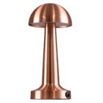 GloboStar® COCO 76511 Επαναφορτιζόμενο Επιτραπέζιο Φωτιστικό Πορτατίφ LED 1.5W 105lm 120° DC 5V IP44 Θερμό Λευκό 2700K Dimmable Χάλκινο Αλουμίνιο - Μ10 x Π10 x Υ22cm - 2 Xρόνια Εγγύηση