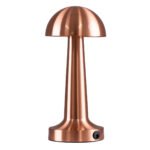 GloboStar® COCO 76511 Επαναφορτιζόμενο Επιτραπέζιο Φωτιστικό Πορτατίφ LED 1.5W 105lm 120° DC 5V IP44 Θερμό Λευκό 2700K Dimmable Χάλκινο Αλουμίνιο - Μ10 x Π10 x Υ22cm - 2 Xρόνια Εγγύηση - Image 4