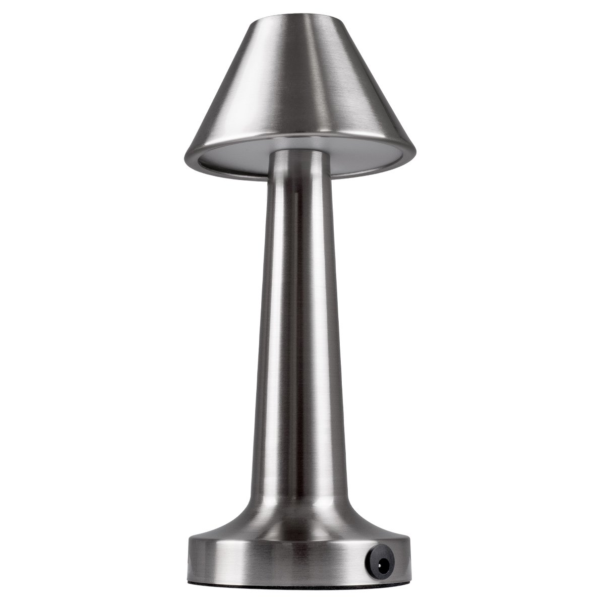 76516_0 GloboStar® MOLLY 76516 Επαναφορτιζόμενο Επιτραπέζιο Φωτιστικό Πορτατίφ LED 1.5W 105lm 120° DC 5V IP44 Θερμό Λευκό 2700K Dimmable Ασημί Αλουμίνιο - Μ10 x Π10 x Υ23cm - 2 Xρόνια Εγγύηση - Image 1