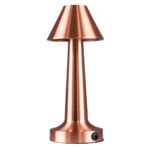 GloboStar® MOLLY 76517 Επαναφορτιζόμενο Επιτραπέζιο Φωτιστικό Πορτατίφ LED 1.5W 105lm 120° DC 5V IP44 Θερμό Λευκό 2700K Dimmable Χάλκινο Αλουμίνιο - Μ10 x Π10 x Υ23cm - 2 Xρόνια Εγγύηση - Image 4