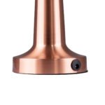 GloboStar® MOLLY 76517 Επαναφορτιζόμενο Επιτραπέζιο Φωτιστικό Πορτατίφ LED 1.5W 105lm 120° DC 5V IP44 Θερμό Λευκό 2700K Dimmable Χάλκινο Αλουμίνιο - Μ10 x Π10 x Υ23cm - 2 Xρόνια Εγγύηση - Image 6