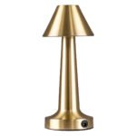 GloboStar® MOLLY 76518 Επαναφορτιζόμενο Επιτραπέζιο Φωτιστικό Πορτατίφ LED 1.5W 105lm 120° DC 5V IP44 Θερμό Λευκό 2700K Dimmable Χρυσό Αλουμίνιο - Μ10 x Π10 x Υ23cm - 2 Xρόνια Εγγύηση - Image 4