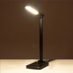 GLOBOSTAR® ONO 76533 Μοντέρνο Επιτραπέζιο Φωτιστικό Γραφείου με Ασύρματη Φόρτιση 10W 2A LED 3.5W 350lm 90° DC 5V με USB-C IP20 Ρυθμιζόμενο Λευκό CCT με Αφή 2700K/4500K/6000K Dimmable - Sanan SMD Chip - Μαύρο - Μ18 x Π12 x Υ36cm - 2 Χρόνια Εγγύηση - Image 15