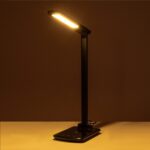 GLOBOSTAR® ONO 76533 Μοντέρνο Επιτραπέζιο Φωτιστικό Γραφείου με Ασύρματη Φόρτιση 10W 2A LED 3.5W 350lm 90° DC 5V με USB-C IP20 Ρυθμιζόμενο Λευκό CCT με Αφή 2700K/4500K/6000K Dimmable - Sanan SMD Chip - Μαύρο - Μ18 x Π12 x Υ36cm - 2 Χρόνια Εγγύηση - Image 16