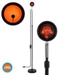 GloboStar® 00818 Μοντέρνο Minimal Επιδαπέδιο Φωτιστικό Μεταλλικό Μονόφωτο LED 12W DC 5V με Projector LENS Ειδικού Εφέ & Καλώδιο Τροφοδοσίας USB Rotation Head 180° SUNSET - Image 2